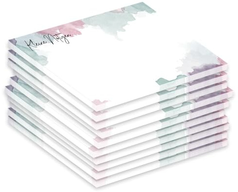PRICARO Notizblock Aquarell, magnetisch, A7, 10 Stück