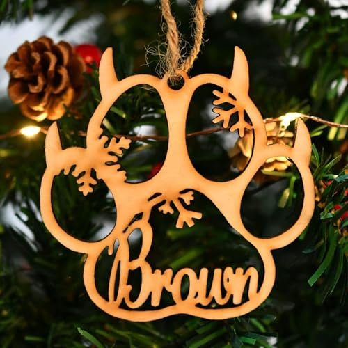 Personalisierter Christbaumschmuck, Individueller Holzschmuck for Weihnachten, Hängender Baumschmuck Mit Ihrem Namen, Individueller Schmuck, Individuell Geschnitzter Name, Natural-7