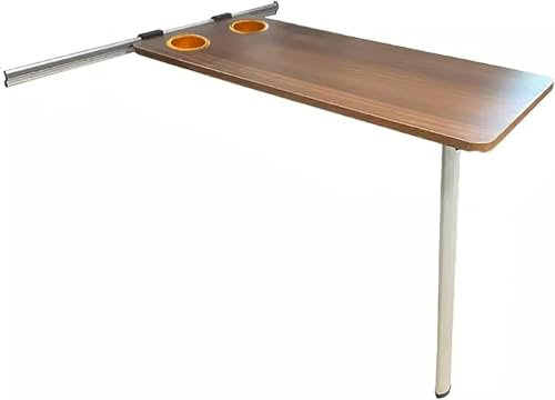 RV Dinette Table Klappbarer RV-Tisch, Caravan Camper Van Klappbein + Tisch + Slider Kit, abnehmbar, für Wohnmobile und Wohnmobile,Holzmaserung B