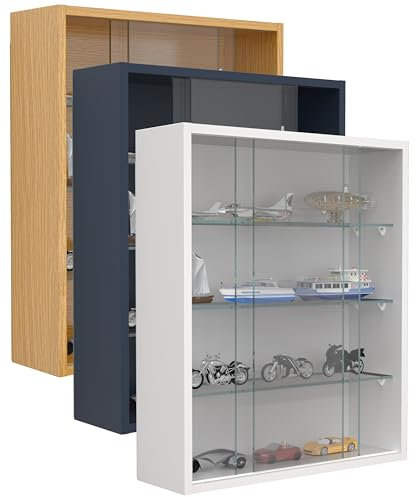 VCM Wooden glass hanging display case Wall display case Collecting decoration Collector display case Drivalo M Anthracite