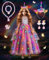 Costumes de Princesse pour Filles,Déguisement de Licorne Lumineux, Robe Princesse Fille avec Serre-Tête, Couronne et Collier, Déguisement de Licorne pour Fête, Anniversaire, Carnaval et Cosplay (110)