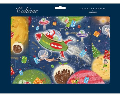 Traditional Advent Calendar Santa In Space Christmas Advent Calendar Gift Idea 604546 Caltime by Woodmansterne
