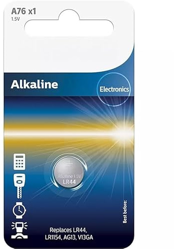 Alkaline Knopfbatterie A76/01B, 1 Stück, Perfekt für Geräte mit kompakter Größe, gewährleistet zuverlässige und dauerhafte Leistung für Ihre kleinen elektronischen Geräte.
