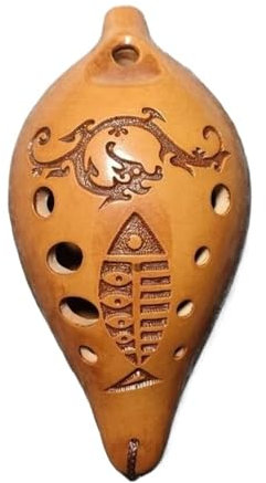 Ocarina Professionnelle Flûte À Dix Trous À Motif D'oiseau De Poisson Mini Ocarina Instruments De Musique Professionnels Folkloriques Traditionnels