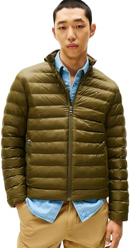 Tommy Hilfiger Herren Steppjacke Packable Recycled Jacket Relaxed Fit, Grün (Huntsman Green), XL