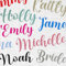 Custom Iron-On Name, Script Font Glitter & Matte HTV Sticker, Personalised Heat Transfer Vinyl, Decal for Tote Bags, Hen Tees, Baby Grows