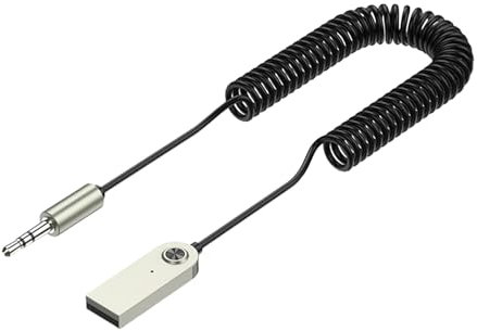 Wireless AUX car receiver, 5.2 adapter with a 3.5 mm plug, ideal for listening to music and phone calls, practical accessory for connecting