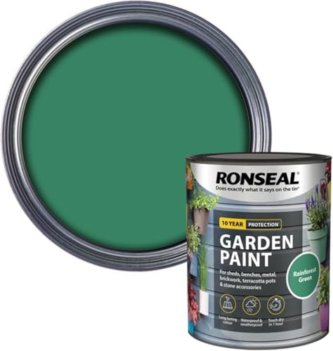 DUAYRA Garden Paint 750ml | Quick Drying Long Lasting Matt Finish | Multi-Surface Exterior Paints | For Wood, Brickwork, Bench, Stone & Metal | Outdoor Garden Fence Tough Protection (Rainforest Green)