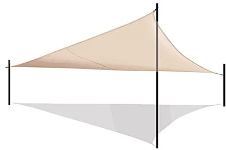Acomoda Textil – Toldo Vela Sombra Rectangular – Triangular Impermeable y Transpirable. Toldo Exterior para Terraza, Jardín, Patio y Piscina Protección Rayos UV (Beige, 4x4x4m)