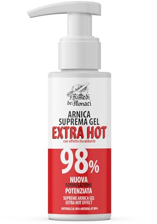 ARNICA SUPREMA GEL 98% SUPER HOT – Formula Potenziata con Arnica Montana, Artiglio del Diavolo e Canfora – Sollievo per Muscoli e Articolazioni – Crema Riscaldante, Extra Forte – 100ml