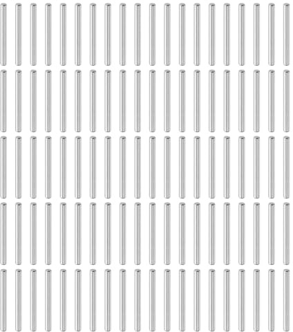 QUARKZMAN Zylinderstifte Rostfrei, 4mm x 40mm Dübelstifte 100 Stück | Spannstift, 304 Edelstahl Metallstifte, Silberton Passstift Bolzen Metall für DIY, Möbel, Bastelprojekte