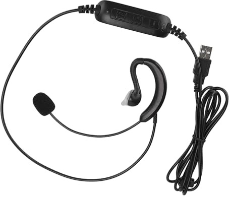 Ausla Ohrbügel-Headset, USB-Kopfhörer, Komfortables Notebook-Zubehör für Online-Chats und Gaming mit Lautstärkeregelung und Stummschaltung