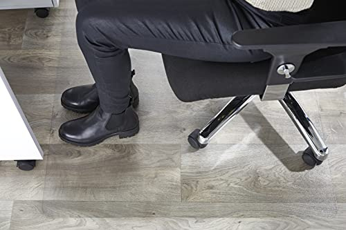 andiamo Bodenschutzmatte Bürostuhl - Verwendung als Bürostuhlunterlage, Bodenschutzmatte Fitness - Bürostuhl Matte transparent, rutschhemmend - pflegeleicht - Bodenschutz für alle Böden 90 x 120 cm