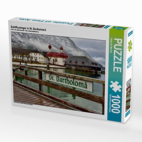 CALVENDO Puzzle Schiffsanleger in St. Bartholomä | 1000 Teile Lege-Größe 64 x 48 cm Foto-Puzzle für glückliche Stunden