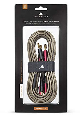 Triangle - Câbles Enceintes Hi-FI Opéra - Câbles montés avec Fiche Banane - Cuivre Désoxygéné (OFC) - Section 2,5mm - 2,5 m (Paire)