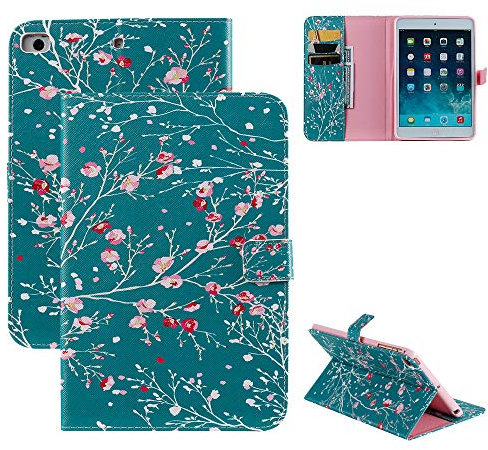 MiusiCase Cover for iPad Mini 7.9 inch, Stylish Flower Pattern Flip Smart Leather Case With Auto Wake/Sleep Function (K01)