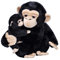 WILD REPUBLIC Mom and Baby Schimpanse, Großes Kuscheltier, 38 cm, Geschenkidee für Kinder, Kuscheltier mit Baby, Riesen-Stofftier aus recycelten Wasserflaschen