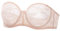 DOBREVA Donna Reggiseno Pizzo Senza Spalline Non Imbottito con Ferretto Invisibile Spalline Removibili Rosa Albicocca 2B