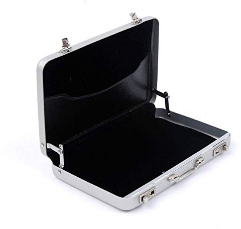 Visitenkartenetui, Koffer, Visitenkartenhalter, innovativer Stil, Metall, Multi-Kreditkarten, Brieftaschenetui (Silber)