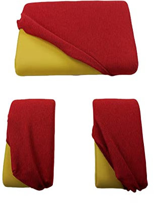 Ergositting Set Fodere elasticizzate colore Rosso per sedia ergonomica - 3 pezzi (sedile + 2poggiaginocchia)