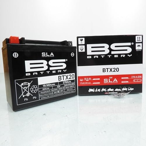 Batterie BS Battery pour moto Triumph 1200 Trophy 2012 à 2016 YTX20-SLA 12V 18Ah Neuf