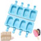 Eisformen eis am stiel silikon stieleisformen-Popsicle Form Eiscreme formen-Cake Pop Ice Lolly Mould Eis Selber Machen Dessertform Eisförmchen Eislutscher Eis Sticks100 Stück Holzstäbchen(Blau-2Stück)