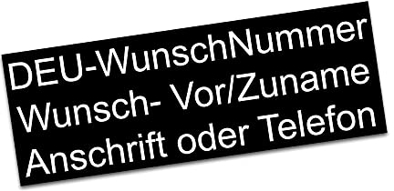 Aufkleber Kennzeichnung 25x9mm für Drohne Flugobjekt UAS Modellflugzeug Hubschrauber über 250g e-ID Kennzeichen Plakette Folie selbstklebend (1 Aufkleber, E-ID mit Kontakt)