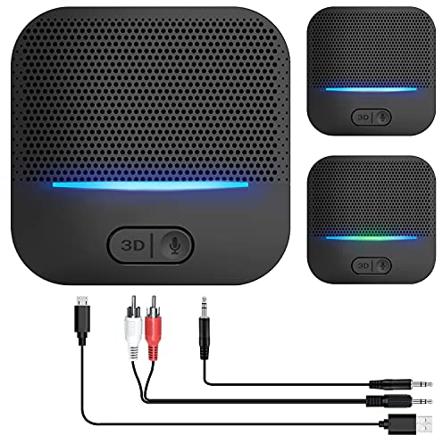 ELECTRIC GIANT Récepteur Bluetooth 5.0, Adaptateur Audio Bluetooth sans Fil pour Système Stéréo Domestique Casque Haut-parleurs TV PC, Faible Latence, Micro Intégré 3D Surround, RCA et 3.5mm Jack