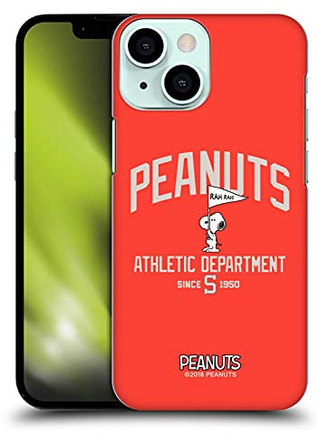 Head Case Designs Licenza Ufficiale Peanuts Snoopy Dipartimento di Atletica Squadra Sport Custodia Cover Dura per Parte Posteriore Compatibile con Apple iPhone 13 Mini