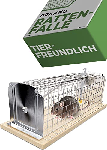 Praknu 2 Stück Rattenfalle Lebendfalle 30cm Groß - Effektiv und Robust - für Wühlmause und Ratten
