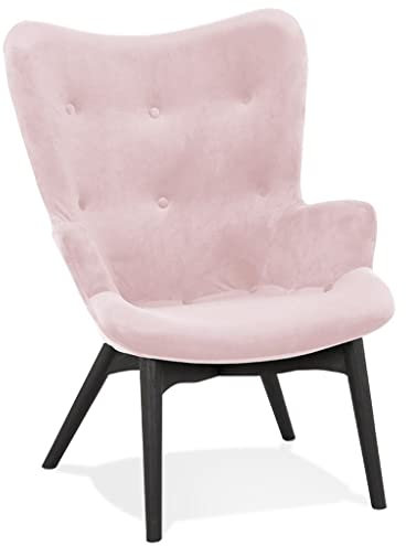 KADIMA DESIGN Amalia Fauteuil Textile Rose (Pink,Black) 65 x 67 x 93