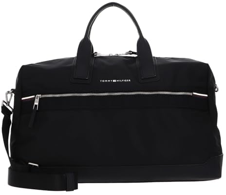 Tommy Hilfiger Herren TH Elevated Nylon Duffle AM0AM11571 Reisetaschen, Schwarz (Black)