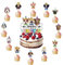 VIKY® Hund Geburtstag Cupcake Topper, 13 Stück Hunde Muffin Deko Geburtstag, Tortendeko Tiere, Hundekuchen Geburtstag, Tortendeko Kindergeburtstag für Junge Mädchen, Hunde Party Birthday Decorations