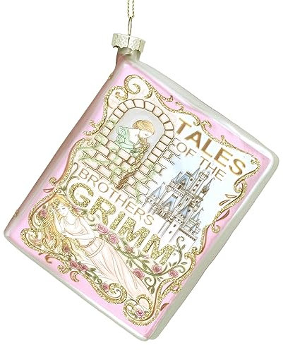 Tales of the Brothers Grimm Glass Book Christmas Tree Decoration Gisela Graham