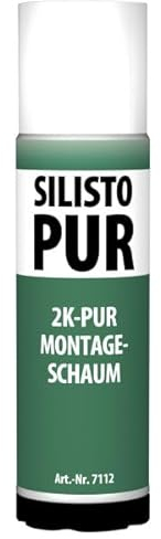 SILISTO 2K PUR Montageschaum, 2-Komponenten-Polyurethanschaum, Zargenschaum, Schnellschaum, Bauschaum zum Verfüllen, Dämmen & Abdichten | PU-Schaum mit höchster Schall- & Wärmedämmung 1 x 400 ml