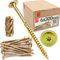 Lun Fix Tellerkopfschrauben 6x300 | 50 Stück | TX40 Torx | Tellerkopf mit Fräsrippen | Gelb Verzinkt | Holzschrauben | Terrassenschrauben | Spanplattenschrauben | Selbstschneidende Schrauben