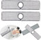 Kitchen Sink Splash Guard, 2 Pcs Grey Sink Splash Guard, Drying Sink Faucet Absorbent Mat, 18.1 * 3.9 Inch Faucet Mat for Bathrooms, Kitchens, Motorhome, Bar