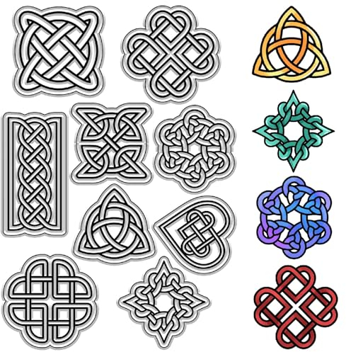 CRASPIRE Keltischer Knoten, Klare Stempel, Dreifaltigkeitsknoten, Gummi-Silikon-Stempelsiegel, Transparente Silikonstempel Für Journaling, Kartenherstellung, DIY, Scrapbooking, Handgefertigtes