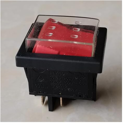 2 Stück HY12 Wippschalter, EIN/AUS wasserdichte Drucktastenschalter, Lampe 16(8) A 250V 10(6) A 400V 5E4 10A 125/250V