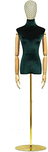 Schaufensterpuppenkörper, Torso, weiblicher Schaufensterpuppenkörper, Torso, Kleiderform, Golddrahtkopf mit Metallständer, Schneiderpuppe für die Präsentation v