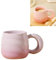 Xfeyaqlo 400ml Mug Original Tasse Cappuccino Couleurs Douces et Dégradées Tasses The Tasse a Cafe Forme Filetée Tasse Ceramique (Violet)