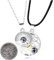 SURALIN 2PCS Sonne und Mond Magnetische Freundschaftsketten Pärchen Halsketten 100 Sprachen I Love You Projektion Bff Ketten für 2 Paare Halskette für Paare Geschenk