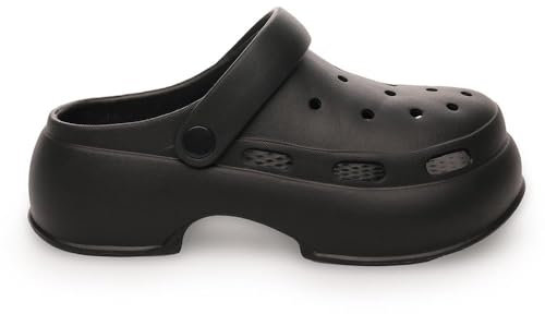 A2Z Zuecos de tacón de plataforma para mujer, sin cordones, para el jardín, verano, playa, vacaciones, mocasines, informales, para el trabajo, la piscina, antideslizantes, sandalias de baño, cómodas,