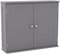 Bath Vida Priano Bathroom Cabinet Double Door Wall Mounted Storage Shelf, Grey