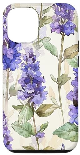 iPhone 15 Anise Hyssop Flower Watercolor Pattern Graphic Case