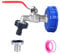 HAFRILY 3/4 IBC Tank Fittings Leakproof Brass IBC Hose Adapter for S60X6 Water Storage Tank Tap Garden Hose Connector Replacement Valve Fitting Parts