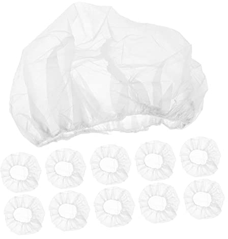 Holibanna 100pcs Disposable Breathable Mushroom Caps Nurses Hair Head Cover for Workshop Food Service