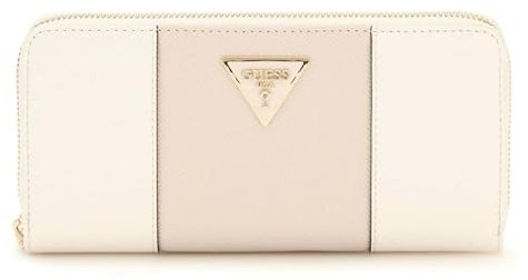 GUESS Laurel II Large Zip Around Wallet L Cream White/Taupe