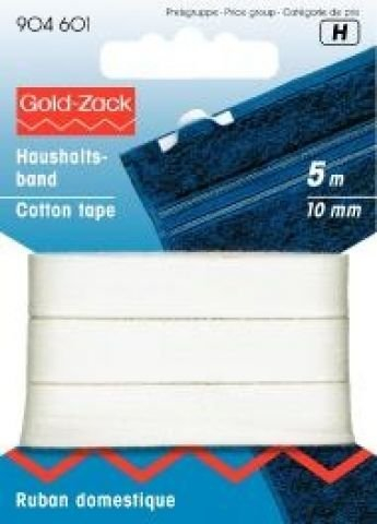 Prym Haushaltsband - Baumwollband, 5m lang, 10mm, weiß, Weiss