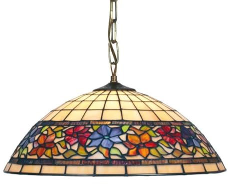Casa Padrino Tiffany Pendelleuchte Ø 40 cm - Tiffany Hängeleuchte - Tiffany Leuchten, Anzahl Fassungen:2-Flammig